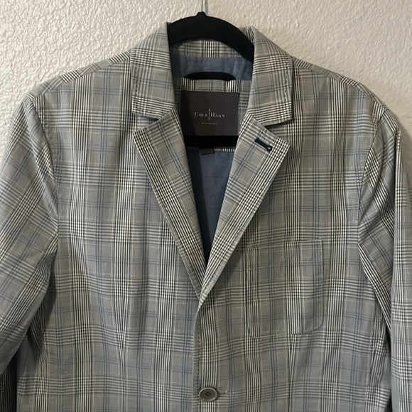 Cole Haan Men's Blazer in Gray Check Pattern - Picture 3 of 8